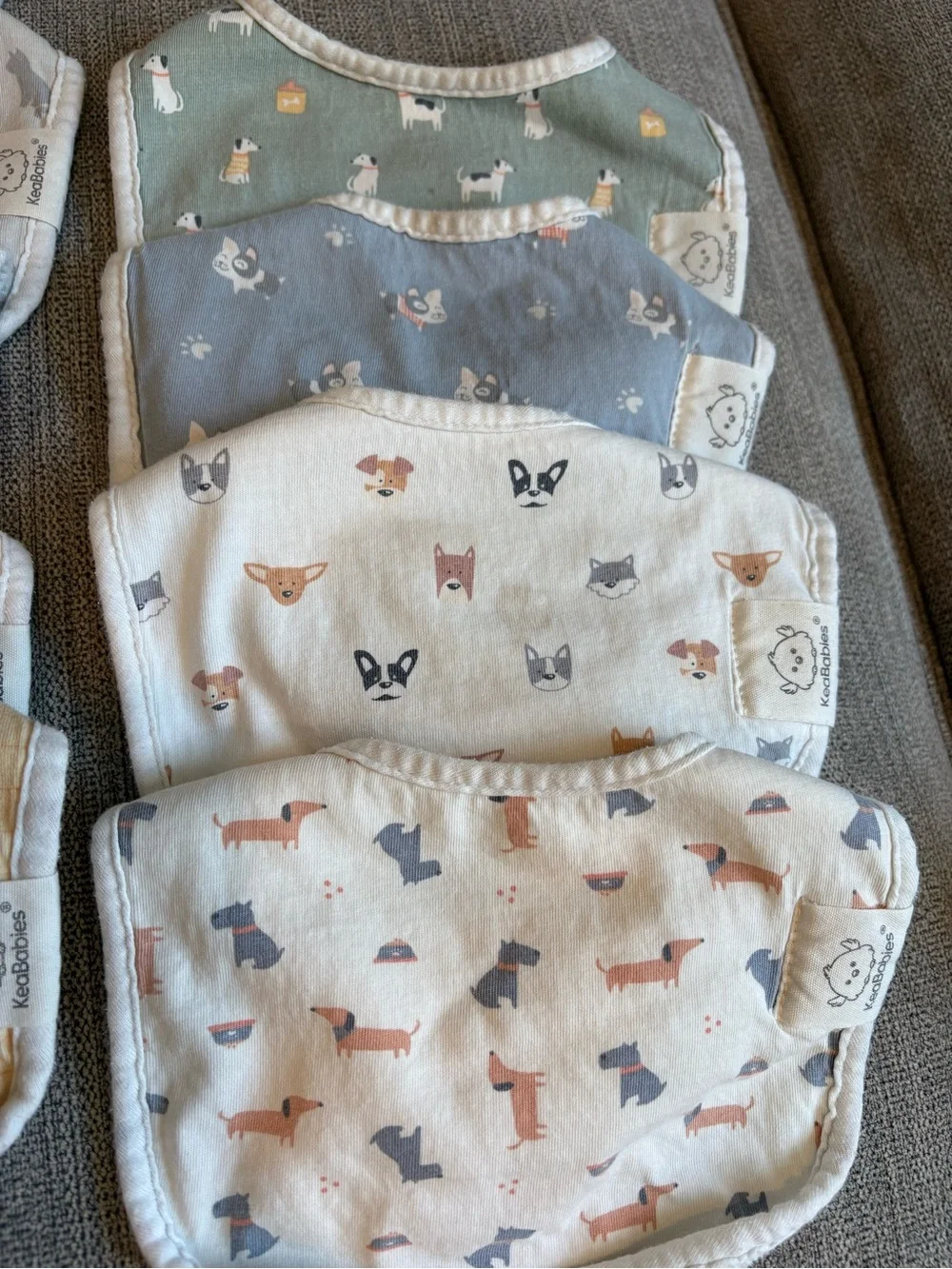 KeaBabies 100% Cotton baby bibs, cats and dogs